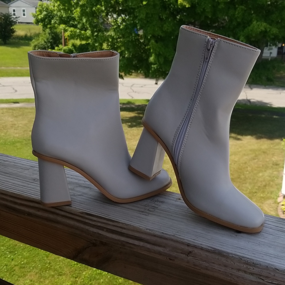 Womens side zip booties